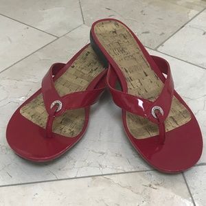 Ralph Lauren Red Kira Thong Flip Flops 10M